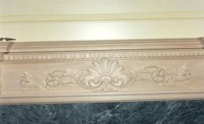 Basswood Overdoor Cartouche  Appliqué